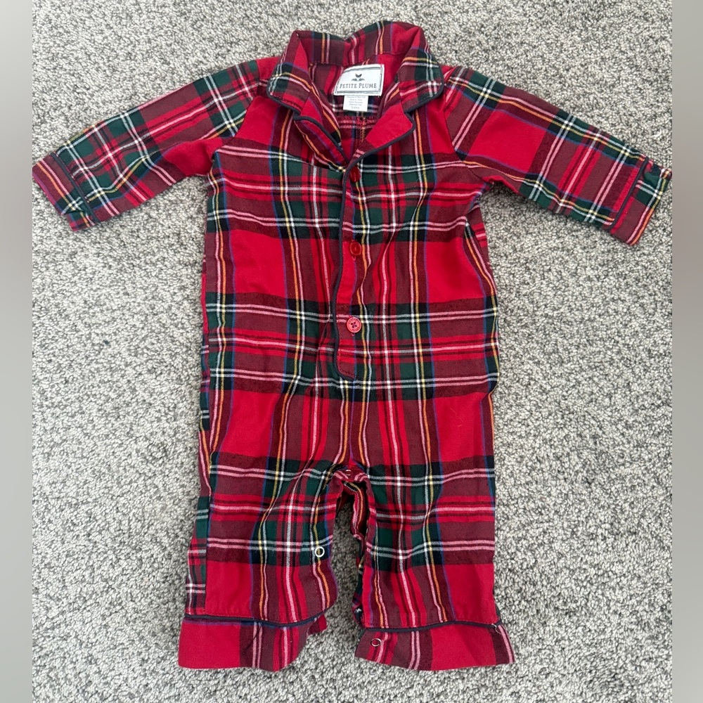 Red flannel onesie